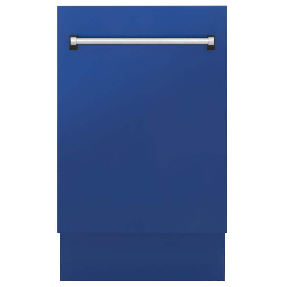 ZLINE Kitchen and Bath Tallac Series 18 in. Top Control 8-Cycle Tall Tub Dishwasher with 3rd Rack in Blue Matte