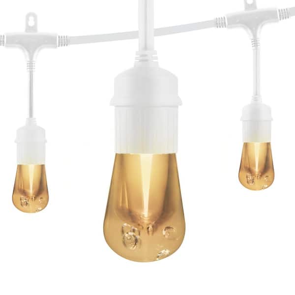 Enbrighten 12-Bulb 24 ft. Vintage Cafe Integrated LED String Lights, White