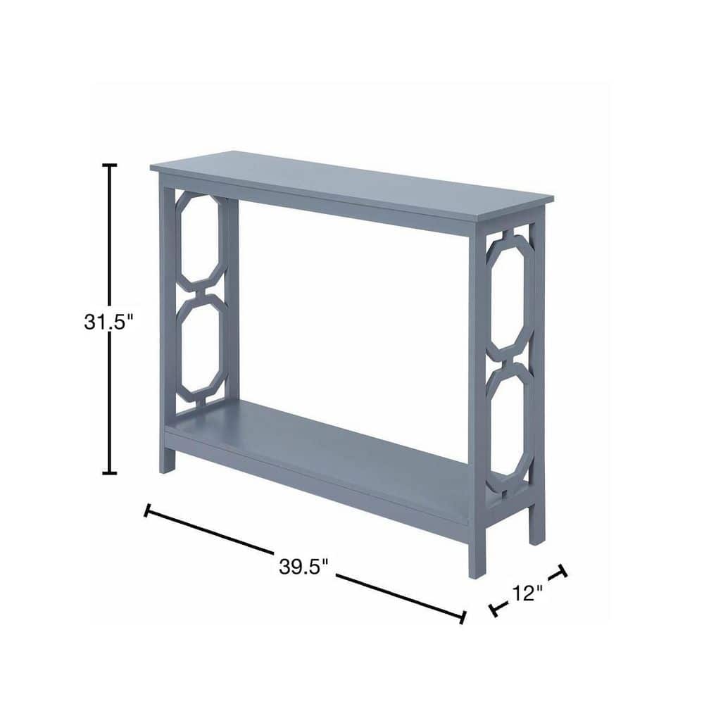 Gray Wood Console Table with Storage, 40" Length