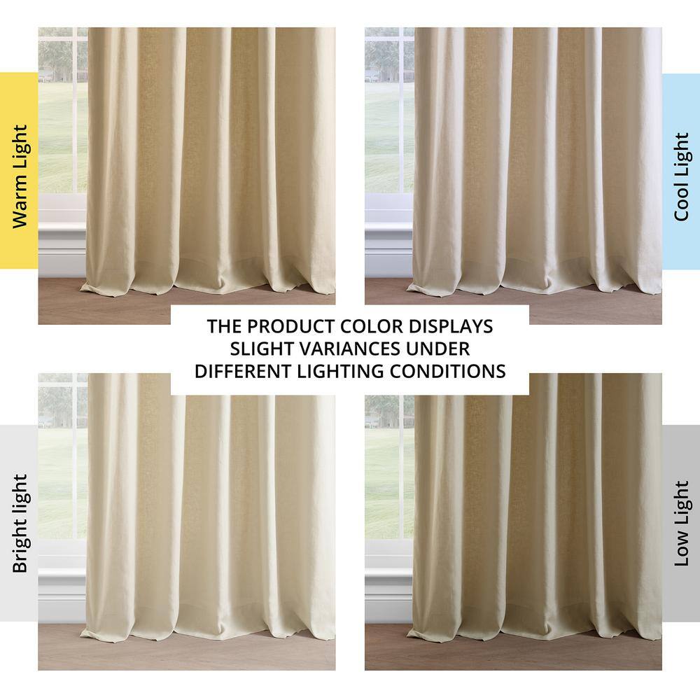 Walnut Beige Linen Room-Darkening Window Panel, 50" x 108"