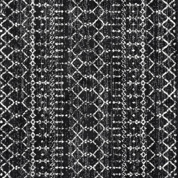 JONATHAN Y Marokkanischer Teppich Läufer – 60x240 Cm, Schwarz/Elfenbein | Boho Vintage Design, Pflegeleicht & Fusselfrei