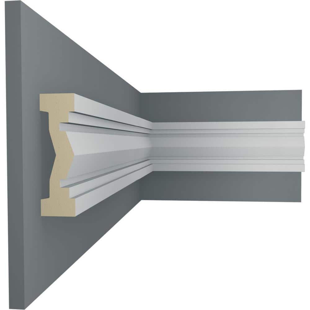 Gray Urethane Geometric Chair Rail Moulding Sample