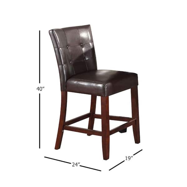 新春初売り Acme Button with PU Walnut and Espresso Britney Furniture ダイニングチェア