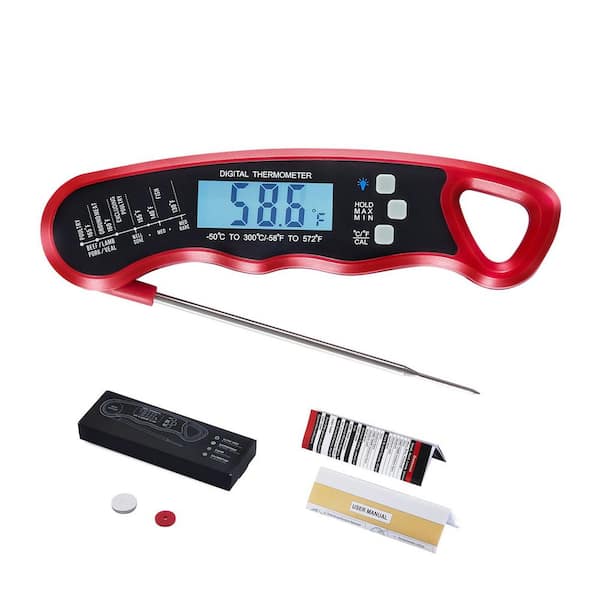 SKYSHALO Digital Grill Thermometer, 1°F High-Precision Thermometer for Grill and Cooking, -58~572°F Measuring Range, 3s measure