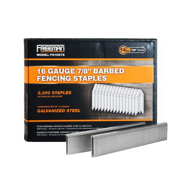 18-Gauge 7/8 in. Glue Collated Barbed Fencing Staples (5000-Count)