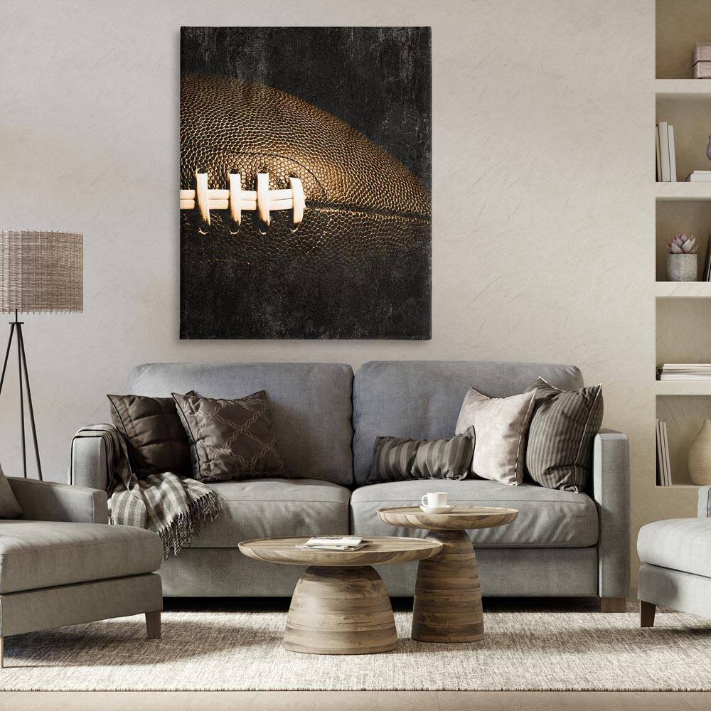 Rustic Football Close Up by Kim Allen Unframed Sports Graphic Art Print 48 in. x 36 in. price history on PriceWatchPro