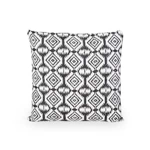 Bantry Modern Black Handcrafted Fabric 18 in. x 18 in. Throw Pillow Cover