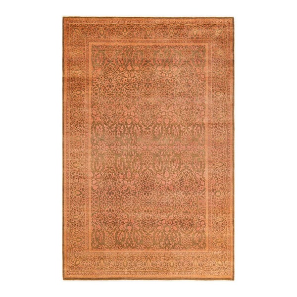 Mogul Traditional Yellow 6 ft. 2 in. x 9 ft. 5 in. Oriental Area Rug
