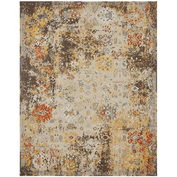 8 ft. x 11 ft. Multi-Colored Modena Abstract Area Rug