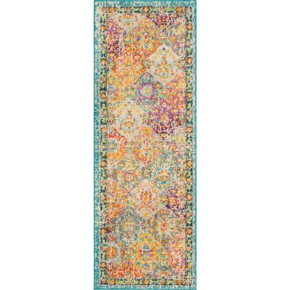 Unique Loom Penrose Blake Multi 2 ft. 2 in. x 6 ft. Runner Rug 3143422