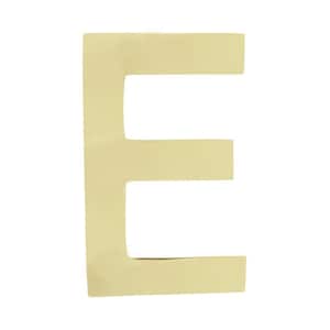 4 in. Polished Brass House Letter E