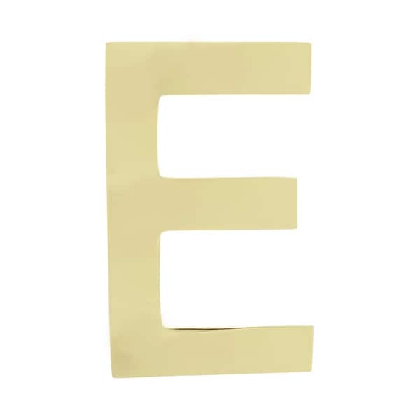 Architectural Mailboxes 4 in. Polished Brass House Letter E