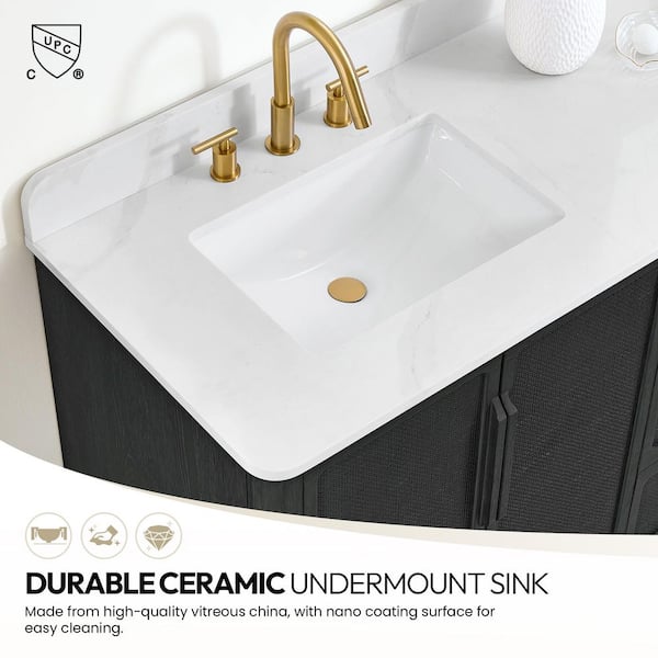 ROSWELL Busan 48 in. W x 22 in. D x 33.9 in. H Single Bath Vanity
