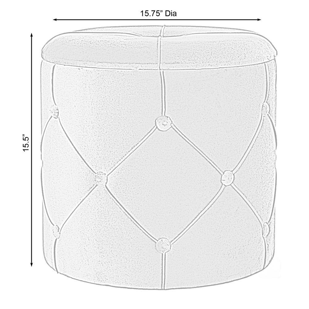 Yellow Round Tufted Velvet Ottoman with Storage