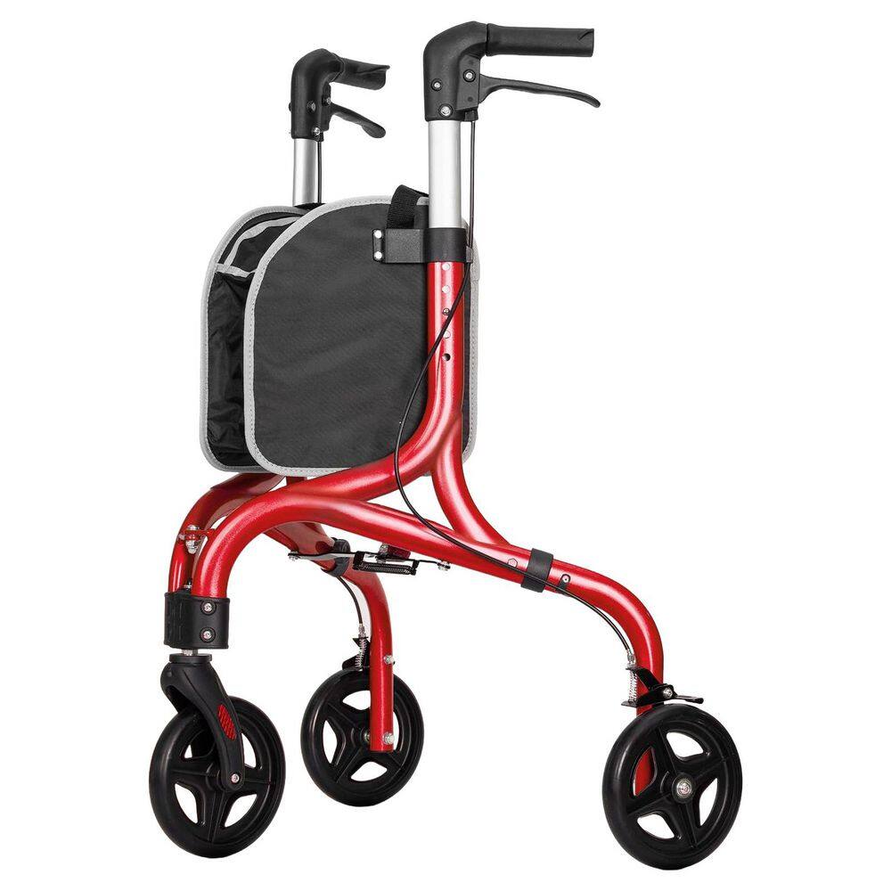 3 Wheel Series Ultra Lightweight Foldable Rollator Walker Mobility Aid with All-Terrain Wheels in Red price history on PriceWatchPro