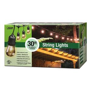 30 ft. 10-Socket Incandescent Indoor and Outdoor String Light Set