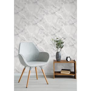 Danby Marble Grey Vinyl Peel and Stick Wallpaper