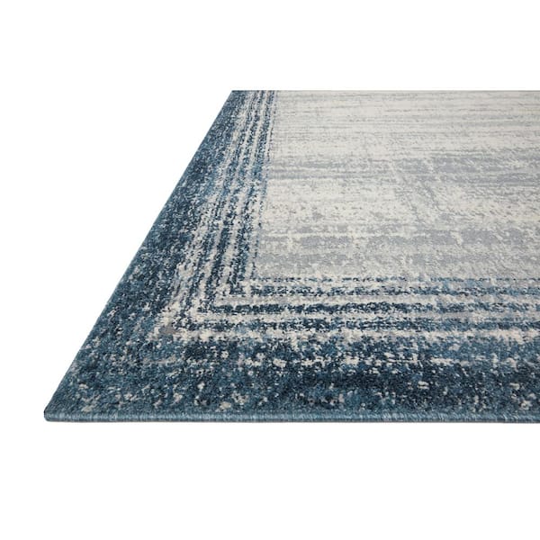 Austen Pebble/Blue 2 ft. x 3 ft. Modern Abstract Area Rug