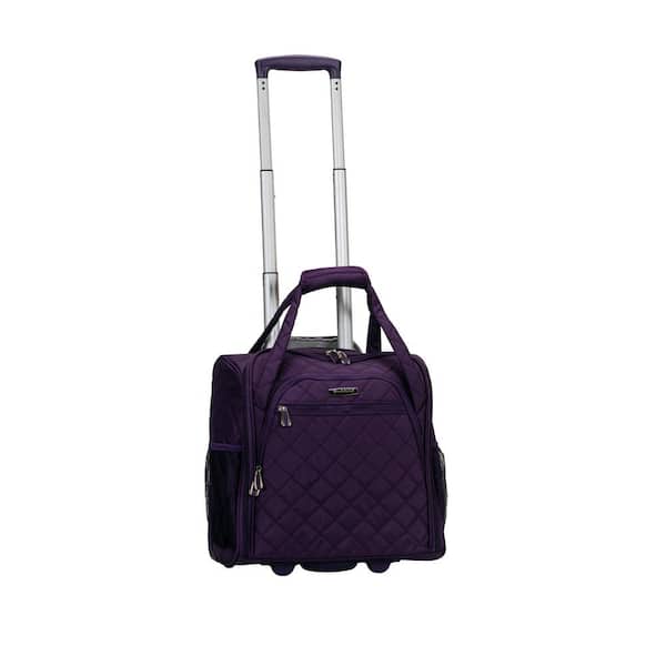Rockland Purple Melrose Wheeled Underseat Carry-On