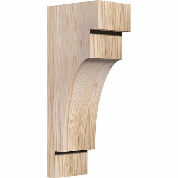 Ekena Millwork 5-1/2 in. x 8 in. x 20 in. Douglas Fir Mediterranean Smooth Corbel
