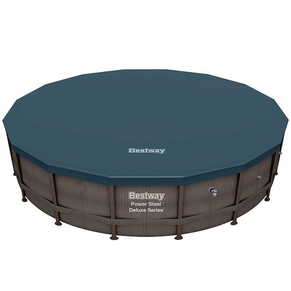 Bestway 15123E-BW 14 ft. x 42 in. Deep Power Steel Metal Frame Above Ground Swimming Pool Set with Pump - 1