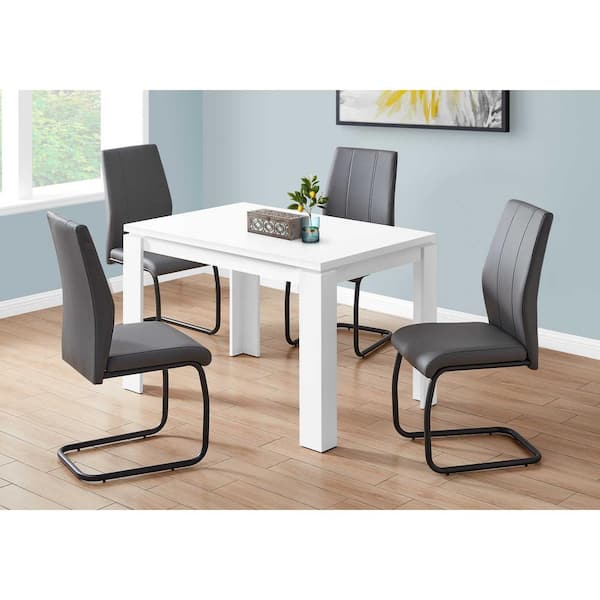 HomeRoots Danielle Gray Glass 47.25 in 4 Legs Dining Table (Seats 4)