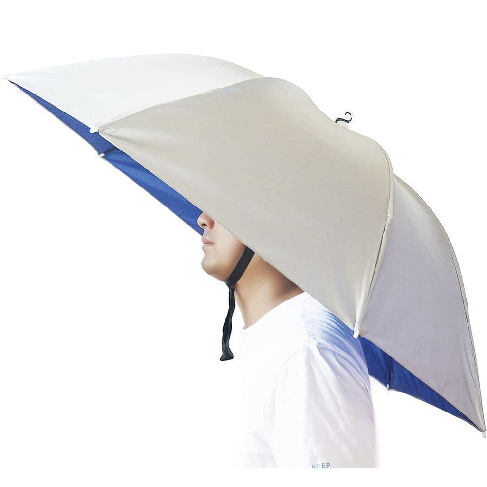 37 in. Foldable Fishing Umbrella Hat for Fishing Golf Camping Beach Gardening Sunshade Outdoor, Silver price history on PriceWatchPro