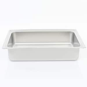 21 qt. Stainless Steel Oblong Dripless Deli Pan Chafing Dish Accessories