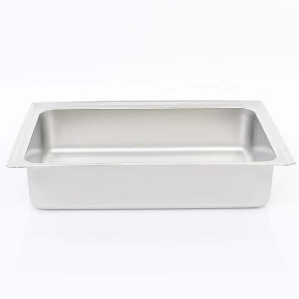 21 qt. Stainless Steel Oblong Dripless Deli Pan Chafing Dish Accessories