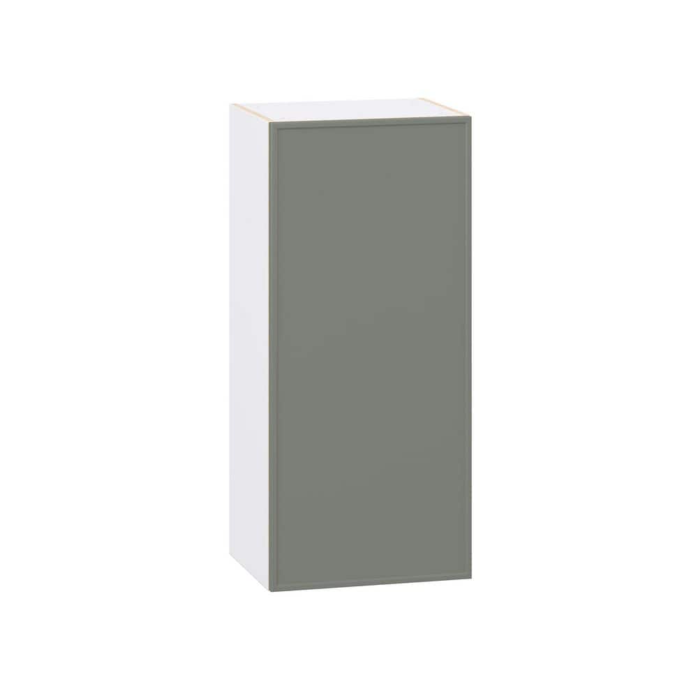Fairview 18 in. W x 14 in. D x 40 in. H Slim Shaker Assembled Wall Kitchen Cabinet in Moss Green price history on PriceWatchPro