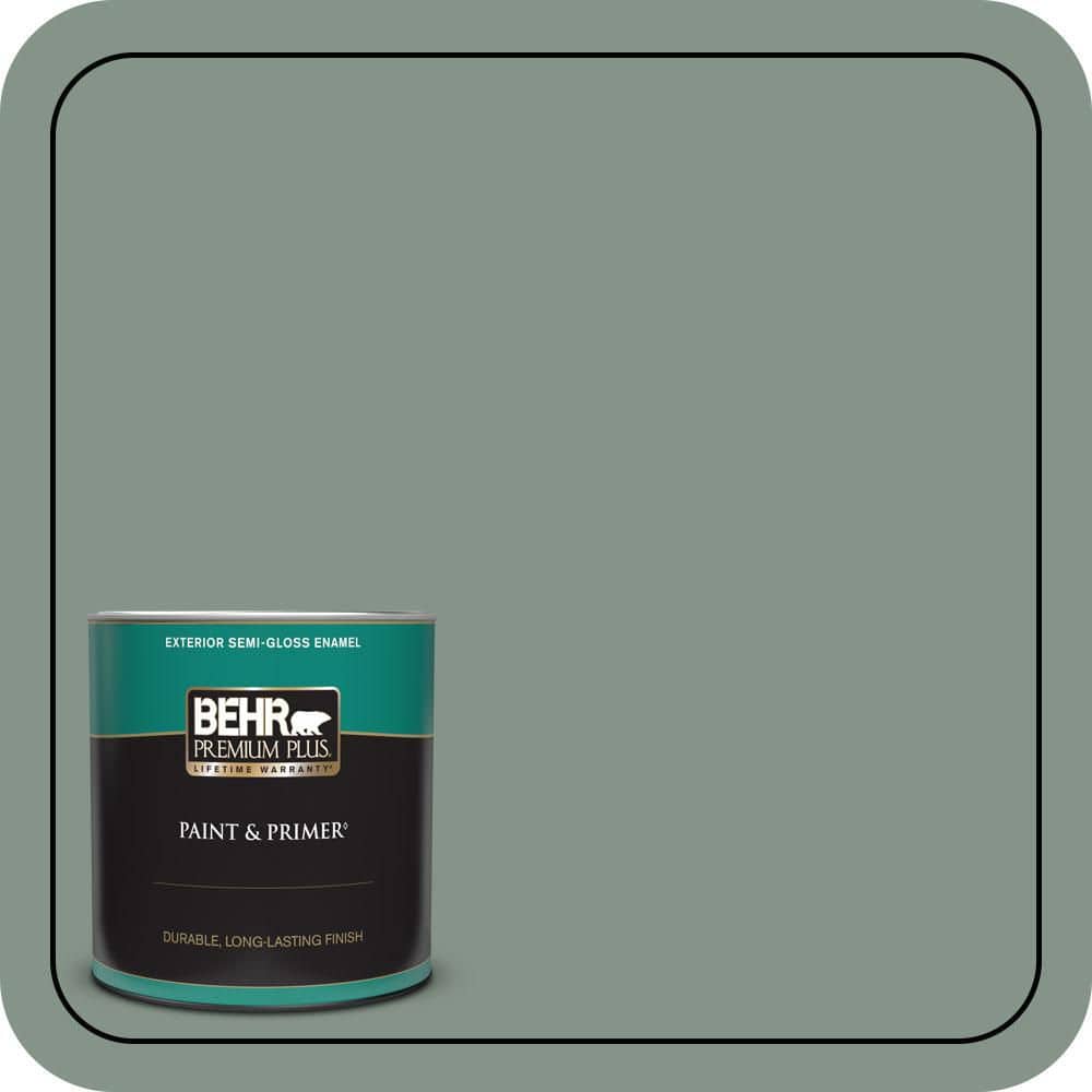 1 qt. #460F-4 Wethersfield Moss Semi-Gloss Enamel Exterior Paint & Primer price history on PriceWatchPro