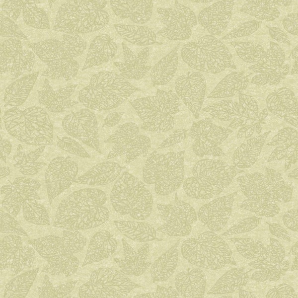 The Wallpaper Company 8 in. x 10 in. Green Leaf Print Wallpaper Sample