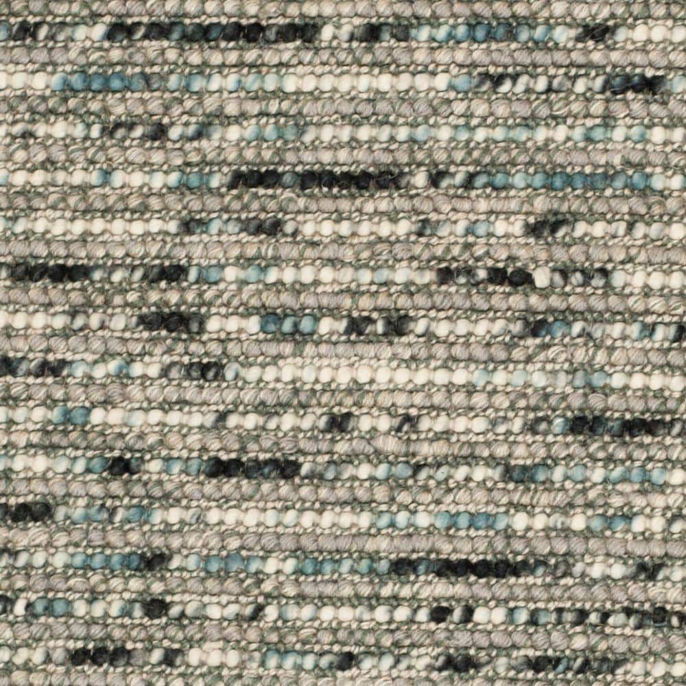 Hand-Knotted Grey and Multi Wool Area Rug