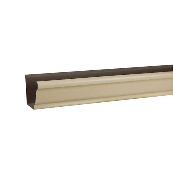 6 in. x 10 ft. K-Style Heritage Cream Aluminum Gutter
