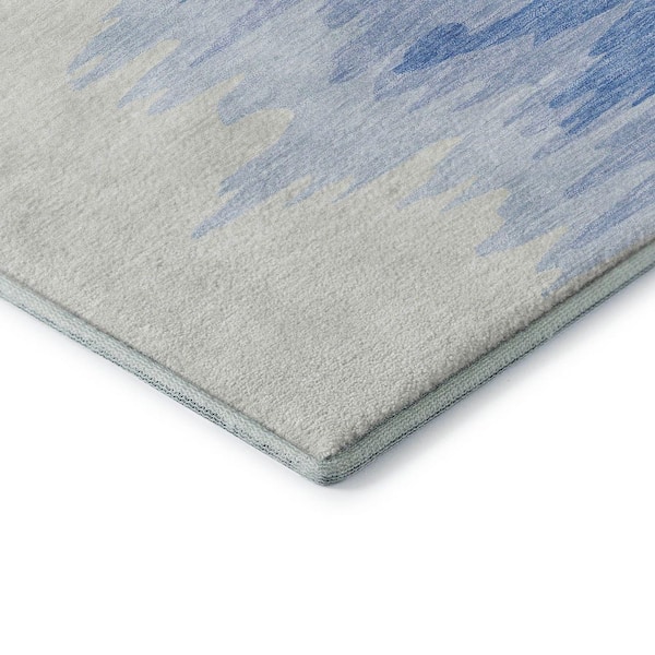 Mayfield Premium Machine Washable Abstract AMF1050 Navy 3 ft. x 4 ft. Area Rug