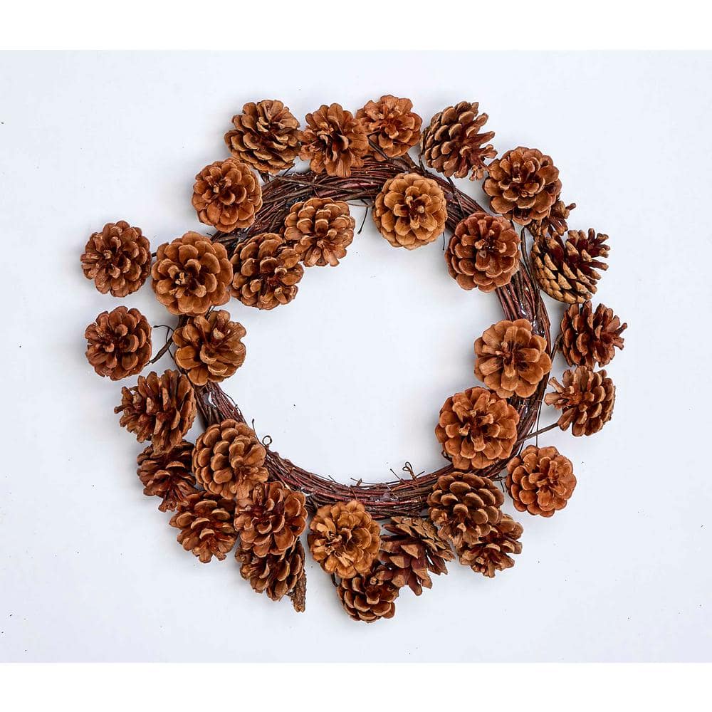 16 in. Artificial Pinecone Wreath