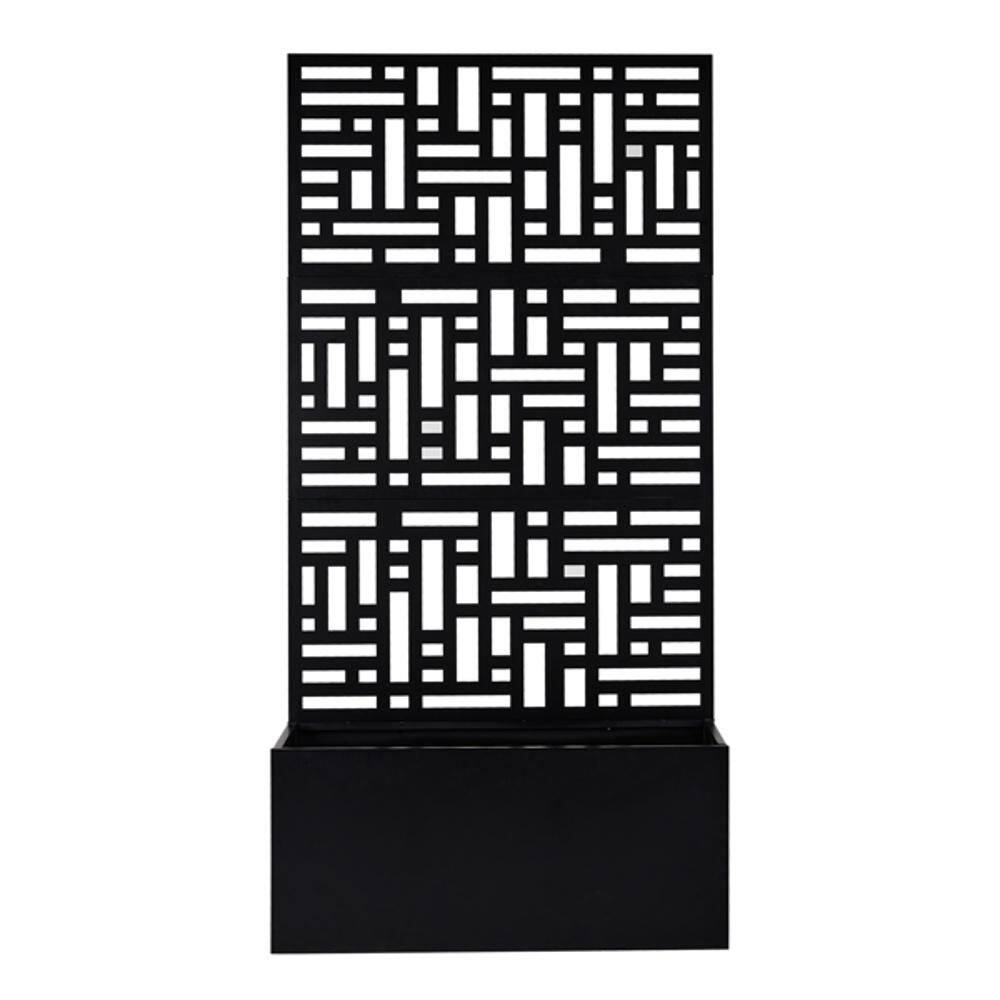 Black Steel Garden Bed with Trellis ( 35.8 in. L x 16.1 in. W x 70.5 in. H ), Garden Bed with Drainage Holes price history on PriceWatchPro