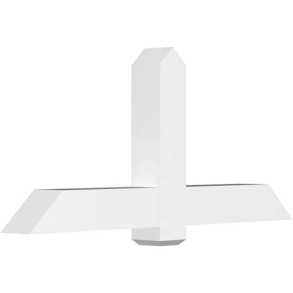 Ekena Millwork Eugene 60 in. W x 27.5 in. H x 6 in. D Signature Polyurethane Bracket
