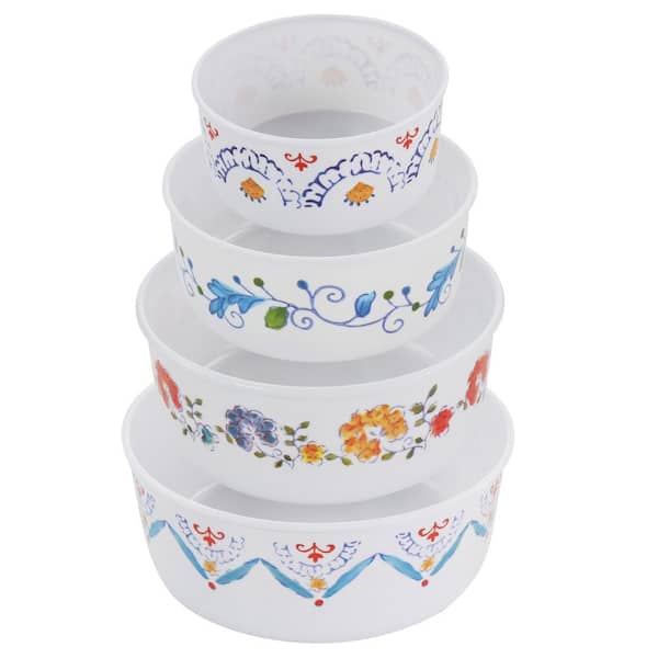 Southern Homewares Modern Style Nesting Food Storage Containers Set of 5 All New Look High Grade Plastic Durable Unique and Fun Lunch Box Nest