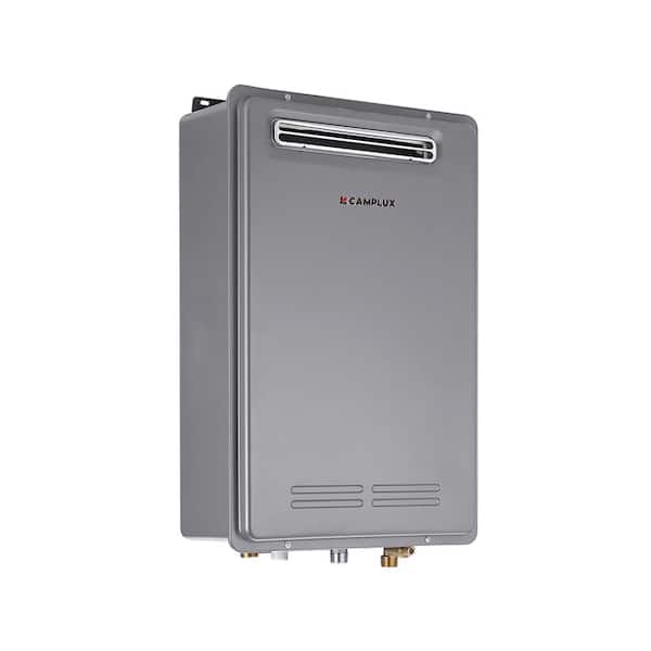 Camplux On Demand 6.86 GPM Residential Propane Tankless Water Heater For 3-6 Points Use, Remote Control, 3-Sec Hot Water