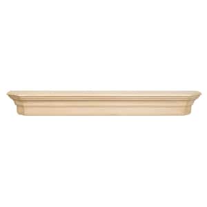 5 ft. Unfinished Paint and Stain Grade Cap-Shelf Mantel