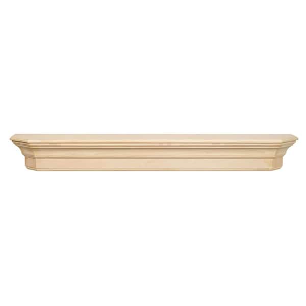 5 ft. Unfinished Paint and Stain Grade Cap-Shelf Mantel
