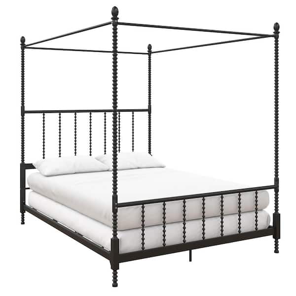 DHP Emerson Black Metal Canopy Queen Size Frame Bed