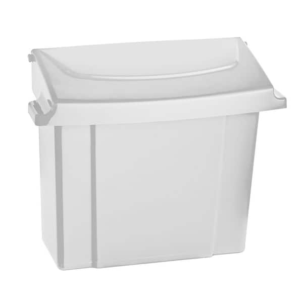 10 in. H x 9 in. W Surface Mount White Durable Plastic Sanitary Napkin Receptacle (12-Pack)