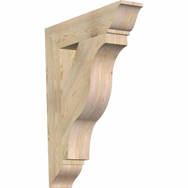 Ekena Millwork 6 in. x 38 in. x 30 in. Douglas Fir Funston Traditional Rough Sawn Bracket