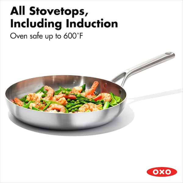OXO Mira Tri-Ply Stainless Steel, 5QT Stock Pot with Lid, Induction, Multi  Clad, Dishwasher and Metal Utensil Safe