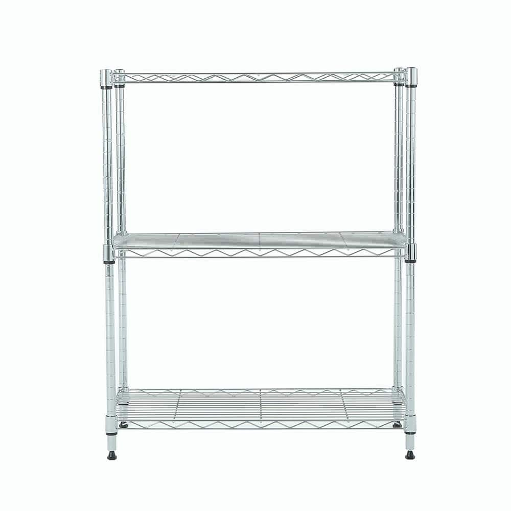 Chrome 3-Tier Steel Shelving (11.8 in. x 25.6 in. x 31.5 in.) -  mzg, 306580OAH301SG