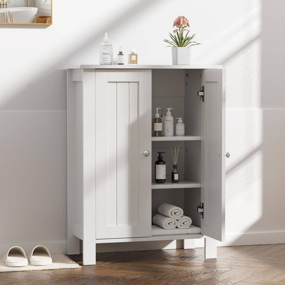 Bath Storage Cabinet キャビネット アメリカ　家具　雑貨 white-kullavik-linen-cabinets-