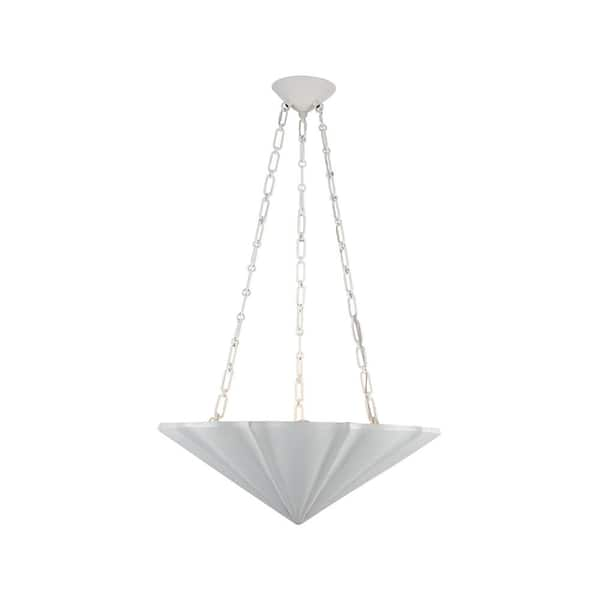 Alora Martine 23 in. 3 Light 60-Watt Antique White Chandelier