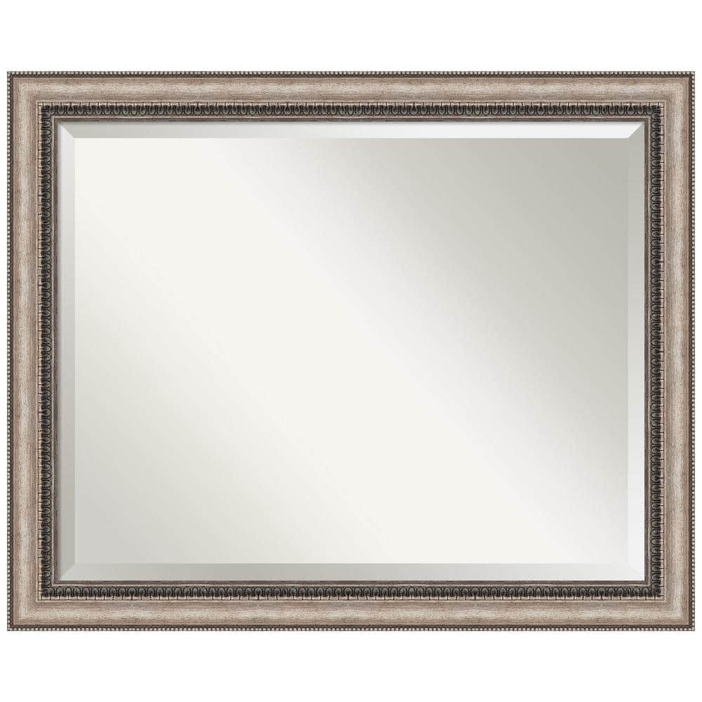 Lyla 32" x 26" Ornate Silver and Bronze Bathroom Vanity Mirror